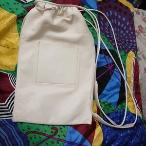 Jil Sander Cream Drawstring Backpack